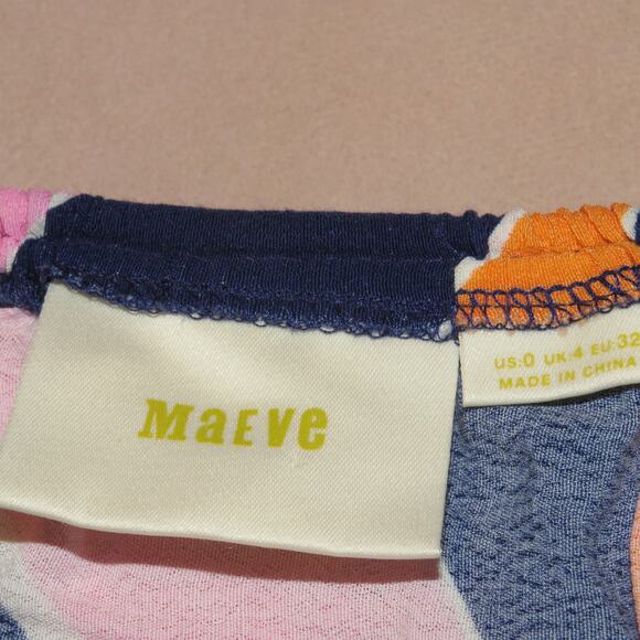 Anthro Maeve Finley Abstract Print V-Neck Sleeveless Wide Leg Jumpsuit - Picture 9 of 10